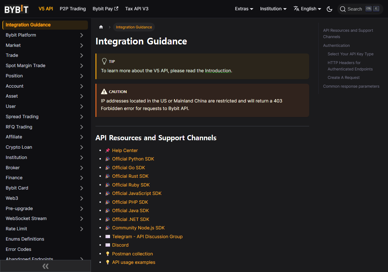 Bybit V5 Integration Guidance